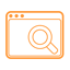 A vector image symbolizing web search to indicate SEO work