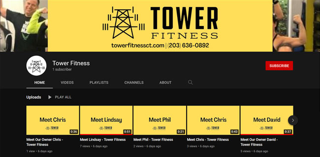 A website layout for client in fitness business